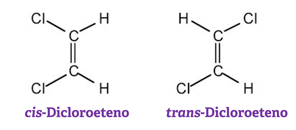 cis trans dicloroeteno