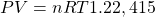 \begin{displaymath} PV=nRT\\ 1.22,415 \end{displaymath}