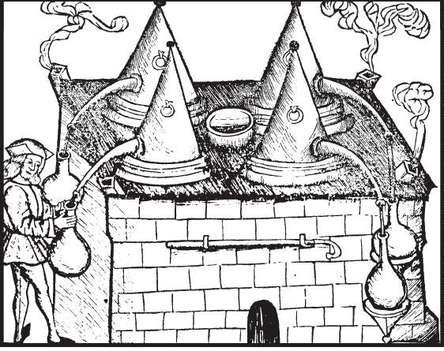 Figura de destilações antigas