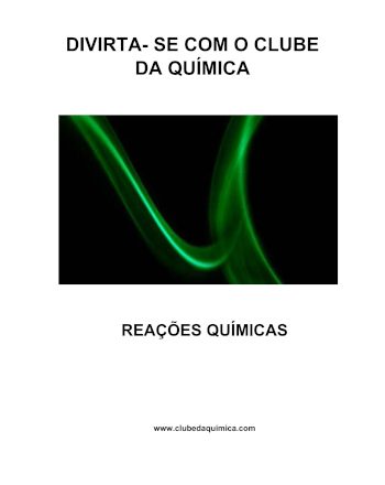 Capa revista Divirta-se com o clube da Química - reações orgânicas