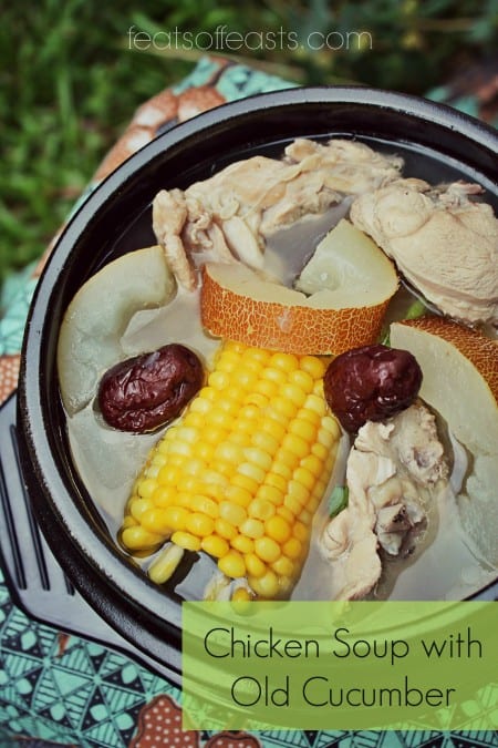 chicken soup old cucumber