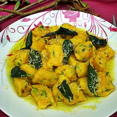 Autumn delight…..Pumpkin Gnocchis in Sage Butter Sauce