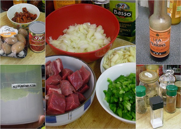 beef stew collage