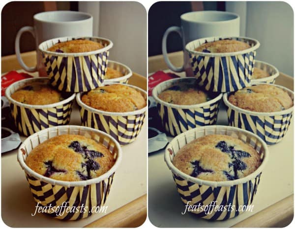Cornmeal, Blueberry Muffins