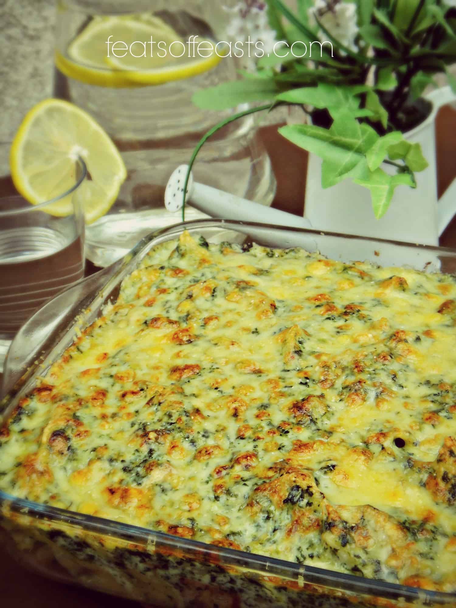 Baked Pasta with Spinach
