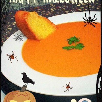A Halloween dare…..Pumpkin Salsa Soup