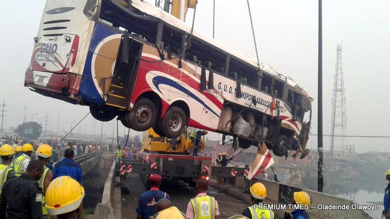 BUS PLUNGES