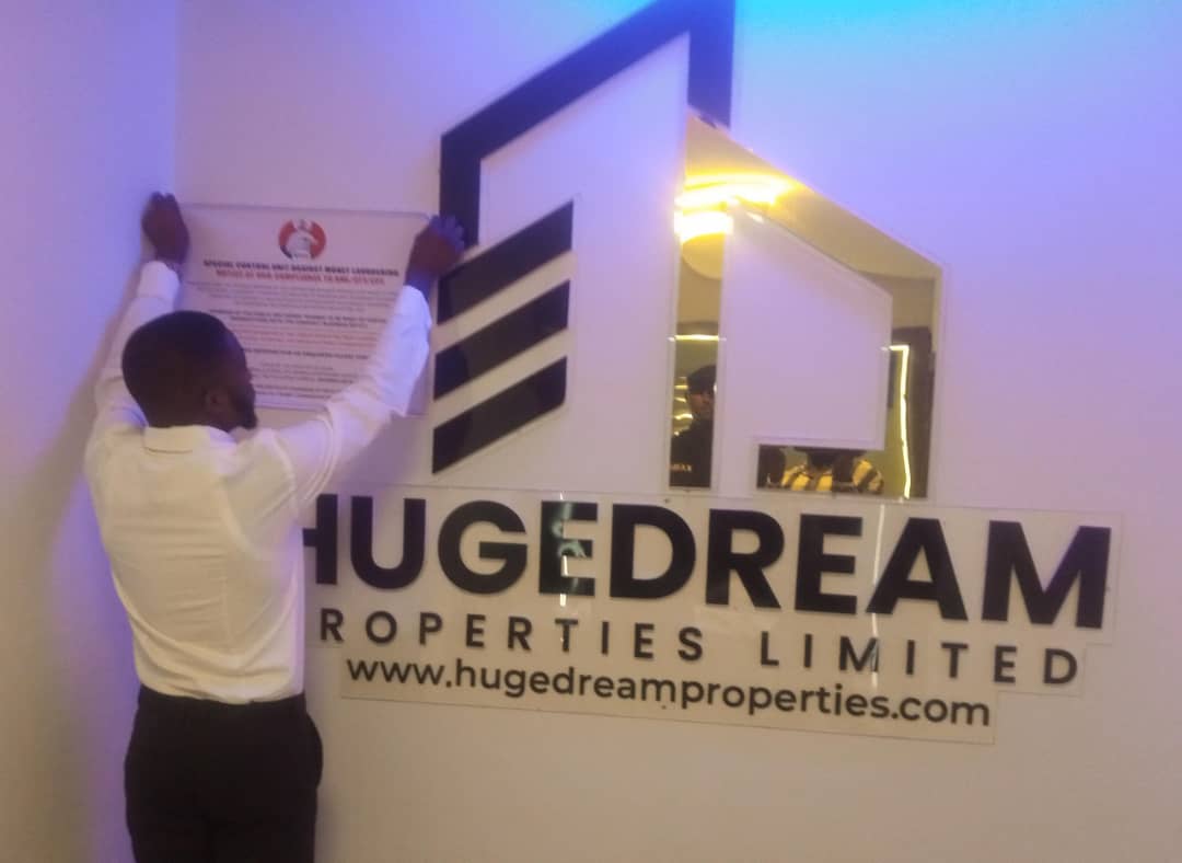 SCUML Pastes AMF/CFT Non-Compliance Notice On Huge Dream Properties Ltd