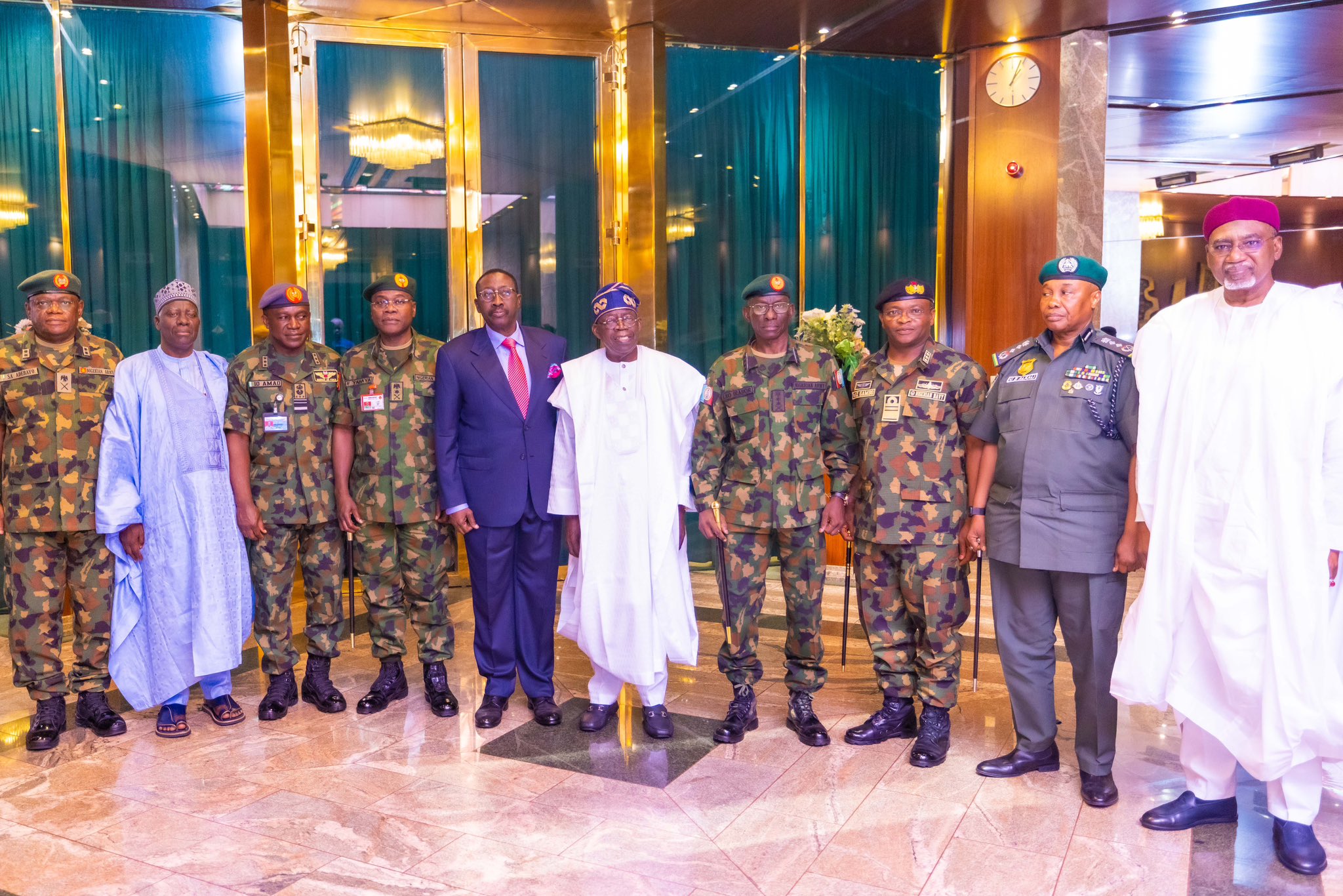 TINUBU WITH SERVICE CHIEFS
