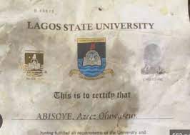 LASU CERTIFICATE