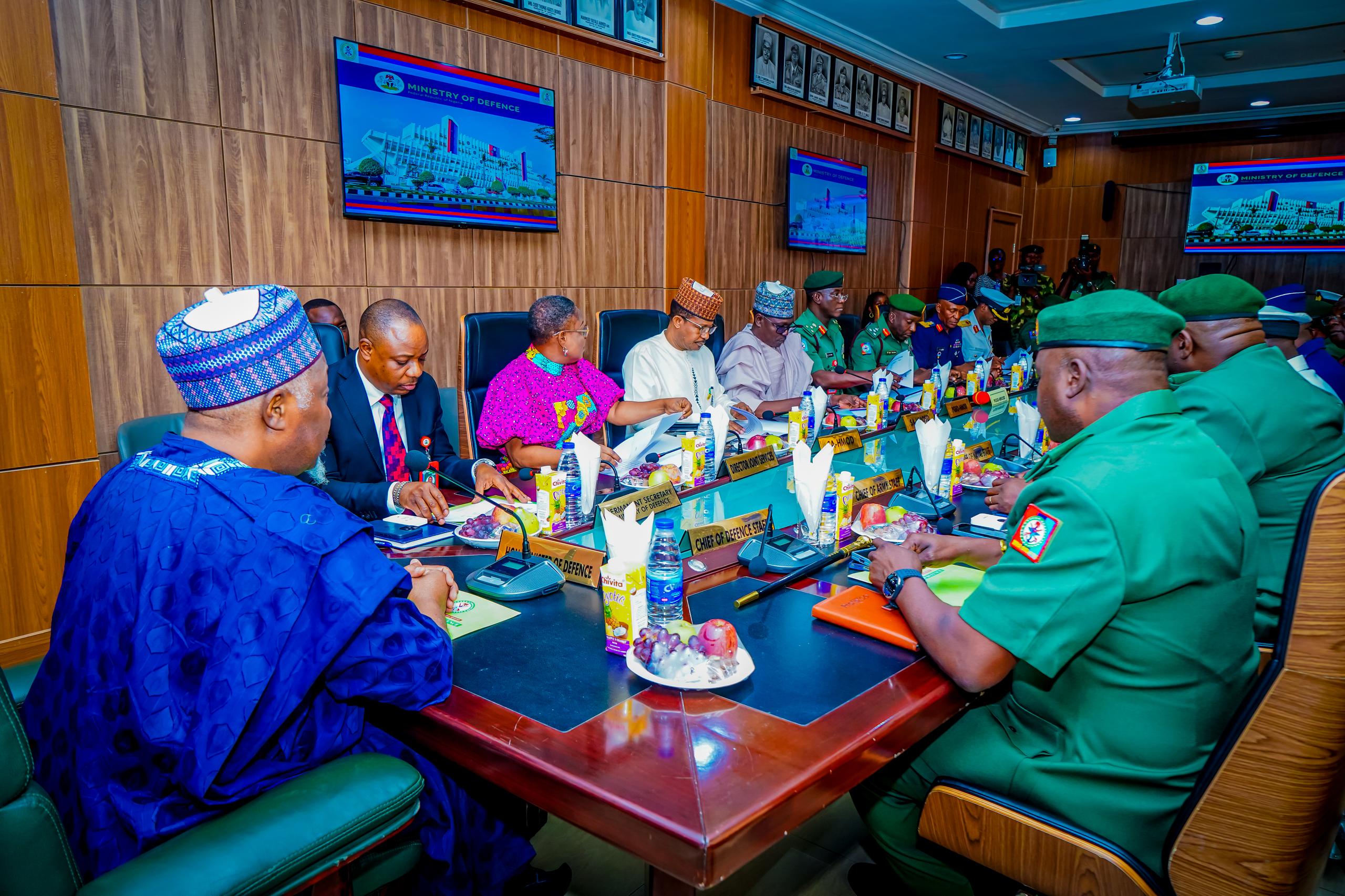 BADARU MEETING WITH SERVICE CHIEFS