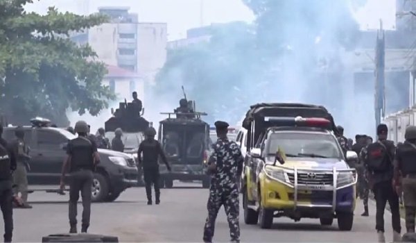 POLICE AT RIVERS ASSEMBLY
