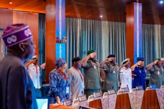 TINUBU MEETS SERVICE CHIEFS