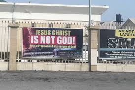 JESUS IS NOT GOD BANNER