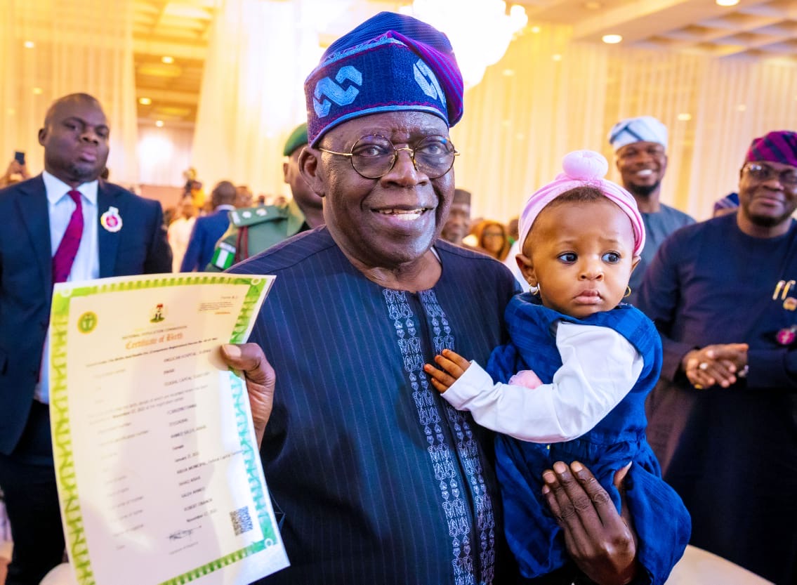 tinubu with a baby