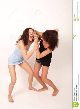 TWO WOMEN FIGHTING